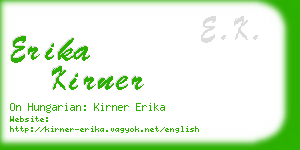 erika kirner business card